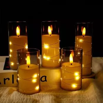6 шт. беспламенных светодиодных свечей с дистанционным таймером на батарейках для предложения, свадебных украшений для дома, декора на Хэллоуин, Рождество
