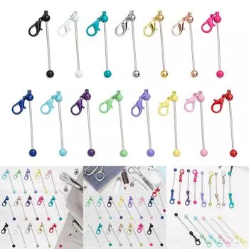 6 шт. бисерные брелоки ручной работы бисерные брелоки шарм пустые бисерные брелки металлические брелки для изготовления ювелирных изделий 11