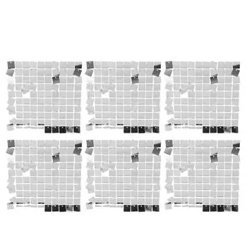 6 шт. блестящие настенные фоны пайетки настенные панели блестящие панели украшения реквизит для фотографий серебряный