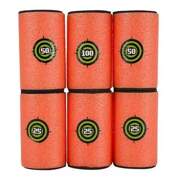 6 шт., большие размеры, мягкие детские игрушечные пистолеты из ЭВА, мишени для пуль