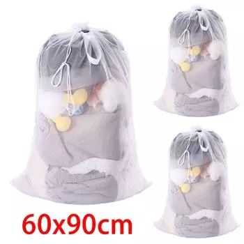 6 шт. большой мешок для стирки белья 75 л сетчатый органайзер с завязками портативный дорожный грязный бюстгальтер носки нижнее белье одежда мелкая сетчатая сумка