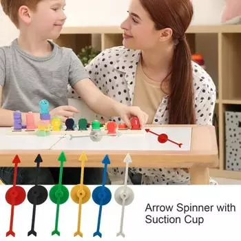 6 шт. большой стреловидный вертушка с присоской, прочный пластиковый указатель, инструменты для семейного вечера разноцветный