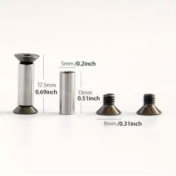 6 шт. болт для ручки ножа заклепки винт крепеж гайка шестигранные винты с плоской головкой DIY материал ножи производитель винты для фиксации лезвия ножа серебряный