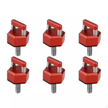 6 шт. болты для жесткой крыши Винт с накатанной головкой Простая установка Прочный с D-образным кольцом Быстрое снятие для красный