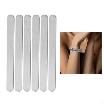 6 шт., браслет из алюминиевого сплава для DIY, штамповка, гравировка металла, длинный плоский браслет-манжета по индивидуальному заказу 10x160mm