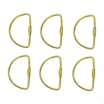 6 шт. брелок с винтовым замком, карабин, прочный сверхмощный зажим с крючком, небольшой замок Mixed