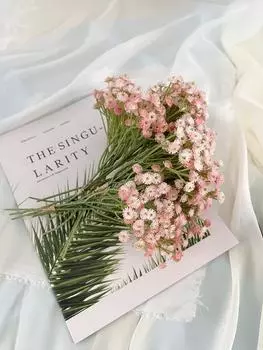 6 шт. букет искусственных гипсофил Real Touch Baby Breath искусственный цветок гипсофила для свадебной вечеринки домашний стол балкон украшение жёлтый