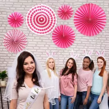 6 шт. бумажный веер настенное украшение фон потолочные подвесные украшения для осенней вечеринки детский душ выпускной день рождения свадьба