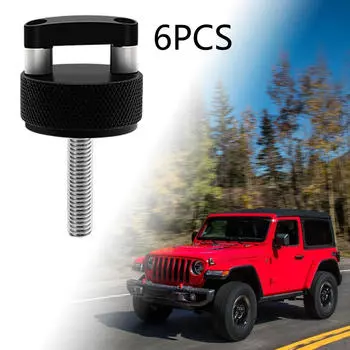 6 шт. быстросъемных винтов с накатанной головкой для замены деталей из алюминиевого сплава, аксессуары для JK чёрный