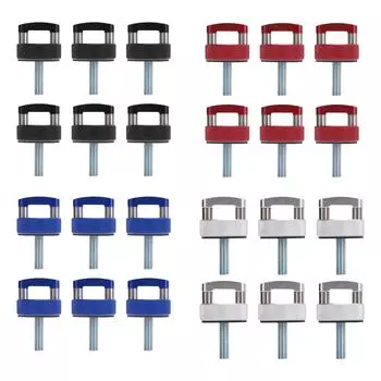 6 шт., быстросъемный крепеж с твердым верхом, винт с накатанной головкой и D-образными кольцами, алюминиевая заготовка для JK JLU JT Red