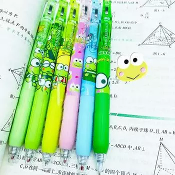 6 шт., быстросохнущая нейтральная ручка с героями мультфильмов, милые студенческие канцелярские принадлежности в стиле аниме Kawaii, подарки 6Pcs/Set