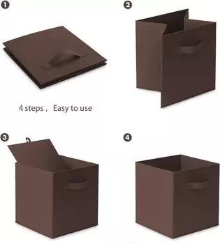 6 шт. Бытовой складной ящик для хранения из нетканого материала Ящик для хранения ткани Ящик для хранения Ящик для хранения ткани Сортировочная коробка Шкаф