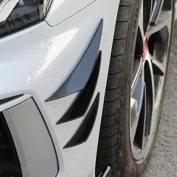 6 шт., черная нашивка на бампер для предотвращения столкновений, автомобильная полоса, универсальный расширенный стиль, авто против царапин B