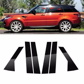 6 шт. черные накладки на стойки кузова, отделка дверей для Range Rover Sport 2014-2022