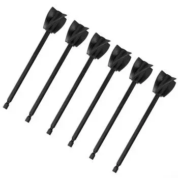 6 шт., четырехлепестковая спиральная насадка для миксера, пластиковая дрель