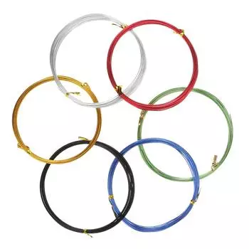 6 шт., цветная алюминиевая проволока для моделирования ювелирных изделий, бисероплетения, 1 мм 2.5mm