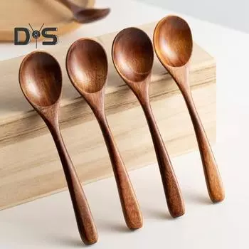 6 шт. деревянная ложка с удобной ручкой, ложки для медового супа, легкая кухонная ложка для домашнего обеденного стола кофейный