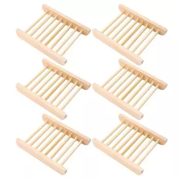 6 шт. деревянная мыльница герметичный держатель для сливного лотка с крышкой портативный дорожный инструмент для хранения в ванной комнате для домашнего использования