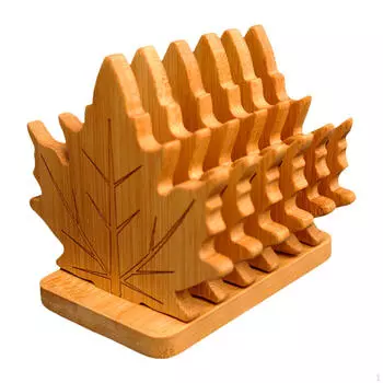 6 шт. деревянных подставок с держателем для кружек и чашек, кухонные принадлежности Square base S