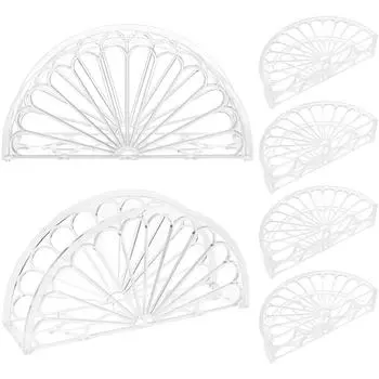 6 шт. держатель для салфеток в виде сегмента апельсина, домашний декор, лоток для салфеток, органайзер, прозрачный, для ужина на столе прозрачный