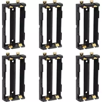 6 шт. держателей для аккумуляторов 18650, 2 слота, держатель для аккумулятора 18650, чехол для аккумулятора 18650, медные контакты, чехол для хранения аккумулятора