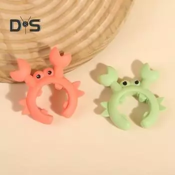 6 шт. держателей для лопаток, термостойкие, противоожоговые, компактные, многоцелевые силиконовые держатели для столовых приборов, держатели для ложек в форме краба оранжевый