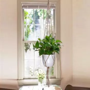 6 шт. держатели для растений макраме вешалка для растений винтажная веревочная корзина уличный горшок