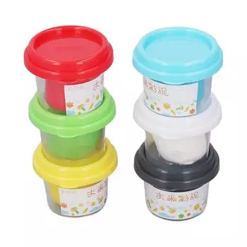 6 шт. детская лепная глина съедобный сорт тонер рис без запаха безопасная мягкая гибкая яркие цвета детская глина