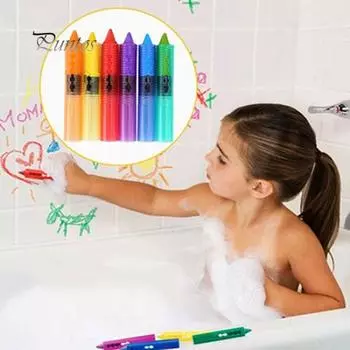 6 шт. детские безопасные моющиеся мелки для ванны, забавные развивающие игрушки для купания