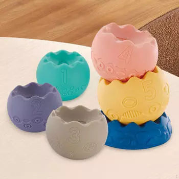 6 шт. детские игрушки для укладки, семейные игры, развивающие игрушки для дошкольного обучения, сортировки по номерам и цветам