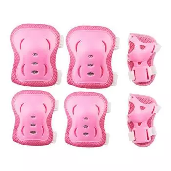 6 шт., детские наколенники, налокотники, защита на запястья, защита для катания на роликовых коньках, велосипедный скейтборд, спортивное защитное снаряжение S (for 3-5 years)