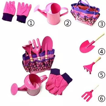 6 шт., детские садовые инструменты, лейка, садовая лопата, грабли, лопата, игрушки, обучающие инженерные головоломки, игрушки, подарки для мальчика