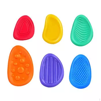 6 шт. Детские сенсорные камни, игрушки-фиджет, игрушка с текстурой для распознавания беспокойства