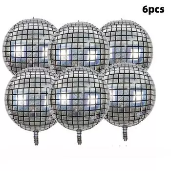 6 шт. Диско шары диско алюминиевая пленка шар шар украшение на день рождения