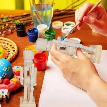 6 шт. DIY Фигурка Щелкунчика Незаконченные деревянные солдатики с кисточками Краски 4.7 Рождественская фигурка Щелкунчика Солдат для DIY Покраска Домашний декор 6pcs