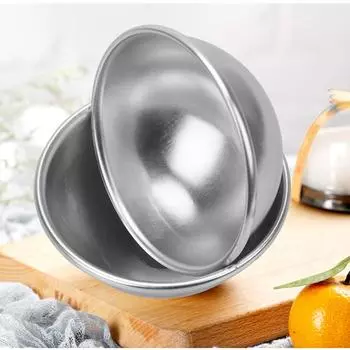6 шт. DIY инструмент форма для выпечки полукруглая сферическая форма форма для ванны бомбочка форма для мороженого из алюминиевого сплава светло-серый