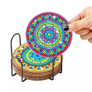 6 шт. DIY Мандала алмазная картина подставка специальная форма сверло для стола подставка для напитков чашка подушка с полкой кухонный декор
