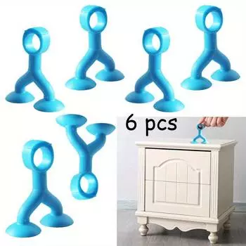 6 шт. DIY Мягкий Силиконовый Дверной Ограничитель Настенный Защитник Сильная Двойная Присоска Дверная Ручка Бампер Бесшумная Защита Стен Мебельная Фурнитура