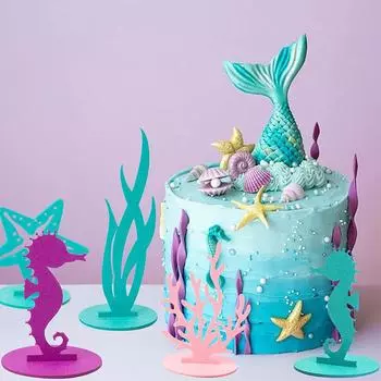 6 шт. DIY войлочный стол центральный элемент украшения для вечеринки русалки под морскими животными воздушные шары для вечеринки на день рождения для девочки