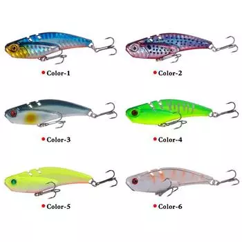 6 шт., длинная подводная приманка 7 см/20 г, имитирующая VIB 6PCS