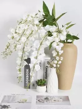 6 шт. Длинный стебель колокольчика искусственный колокольчик орхидея цветы 95 см искусственный цветок для домашнего офиса в помещении на открытом воздухе вечеринка свадьба украшение шампанского