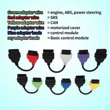 6 шт. для адаптерного кабеля MultiECUScan OBD2, диагностический инструмент для сканирования ЭБУ, замена кабеля для Fiat