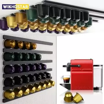 6 шт. для Nespresso Dolce Gusto Vertuoline держатель кофейных капсул для любых кофейных капсул, полка для капсул, стеллажи для хранения капсул чёрный