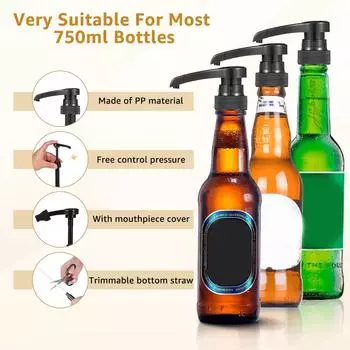 6 шт., дозатор для кофейного сиропа, многоразовый дозатор для бутылок-насосов, 10 куб. см., без капель, с прессованным дозатором для кофейного сиропа с крышкой для рта