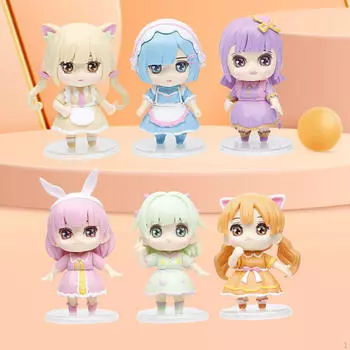 6 шт. Фигурки принцесс, коллекционные украшения, сувениры для тематических вечеринок, домашний декор, фигурка девушки