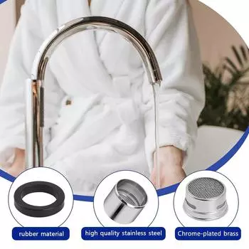 6 шт. фильтров для крана с набором ключей, аэратор для кухонного водопроводного крана, водосберегающий фильтр для крана, аэратор для раковины в ванной, прочный