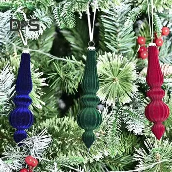 6 шт. флокированных рождественских шаров неправильной формы, небьющиеся рождественские шары, легкие праздничные подвесные украшения для рождественской елки, домашний декор серый