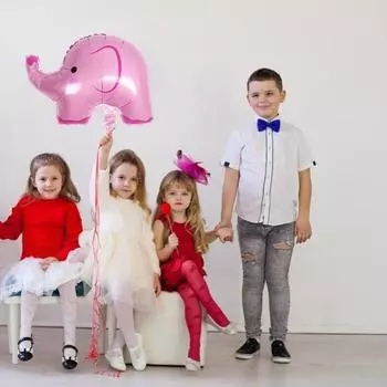 6 шт. фольгированные шары в виде слона надувные мультяшные слоны алюминиевые пленочные шары животные 6pcs синий