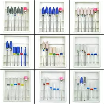 6 шт. фреза для маникюрного набора сверла для ногтей кисть фреза маникюрный станок аксессуары резак WC6-7