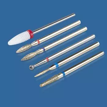 6 шт. фрезы для маникюра алмазные керамические сверла для ногтей для снятия гель-лака для ногтей педикюр чистые пилочки для ногтей